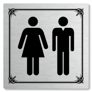 WC společné, 148x148mm, stříbrná, Nebraska